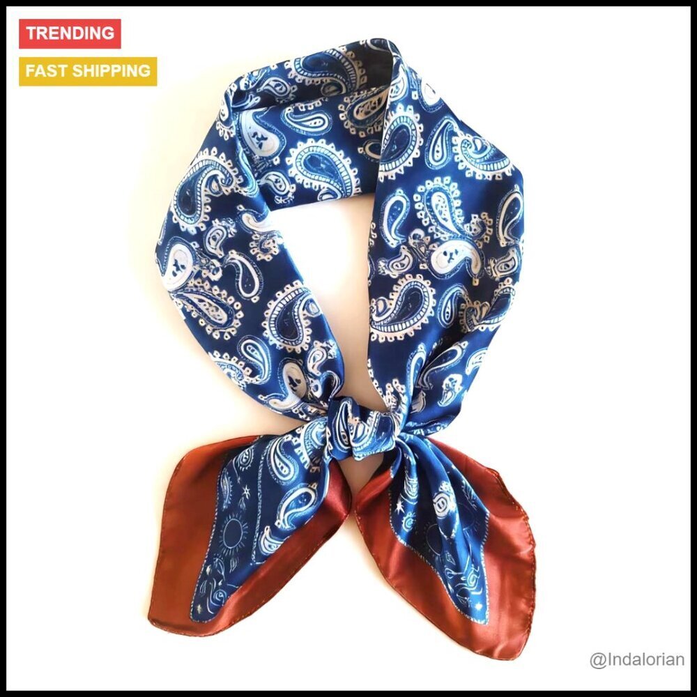 Satin Hair Scarf Silk-Like Head Wrap Multi-Use Elegant Fashion Accessory